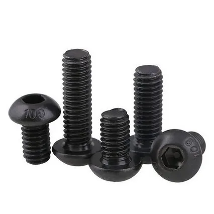 100pcs M5 Black button head screw grade 10.9 hexagon socket button round head cap screw allen machine screw bolts M5*6-50mm
100pcs M5 Black button head screw grade 10.9 hexagon socket button round head cap screw allen machine screw bolts M5*6-50mm