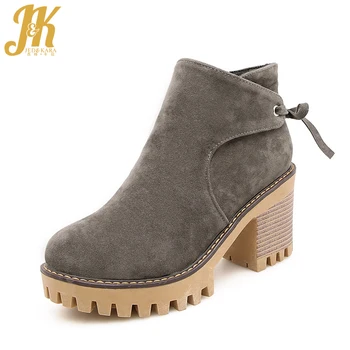 JK Flock Wood High Heels Ankle Women Boots Round Toe Cross Tied Footwear Winter Platform Boot Fashion Shoes Women 2018 New
JK Flock Wood High Heels Ankle Women Boots Round Toe Cross Tied Footwear Winter Platform Boot Fashion Shoes Women 2018 New