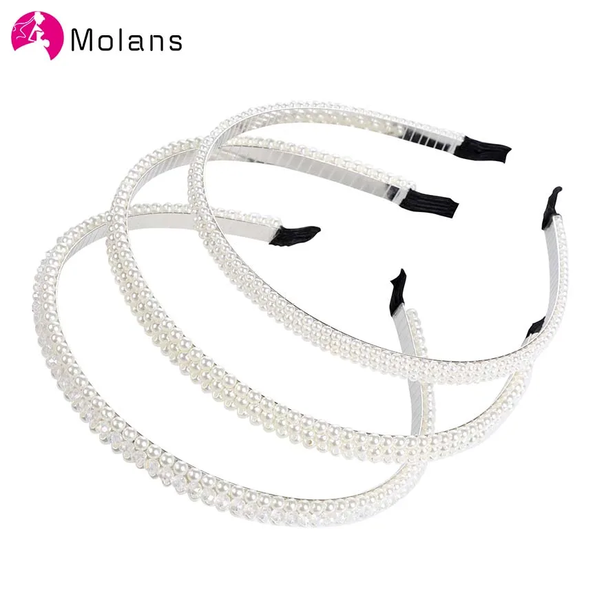 Molans 2019 White Pearl Headbands Different Size Pearls Temperament Hairbands for Women Gold Alloy Headwear for Female Wedding
Molans 2019 White Pearl Headbands Different Size Pearls Temperament Hairbands for Women Gold Alloy Headwear for Female Wedding