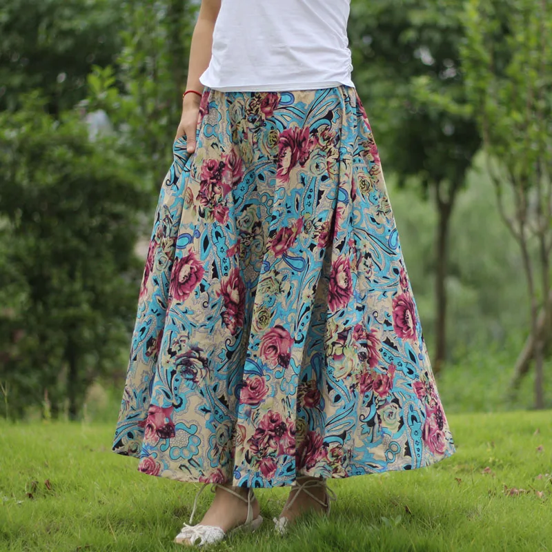 28 Colors Length 80cm 2018 Women Summer Bohemian Fashion Printing Cotton Linen Swing Skirts Ethnic Boho Beach Casual Skirt W1336
28 Colors Length 80cm 2018 Women Summer Bohemian Fashion Printing Cotton Linen Swing Skirts Ethnic Boho Beach Casual Skirt W1336