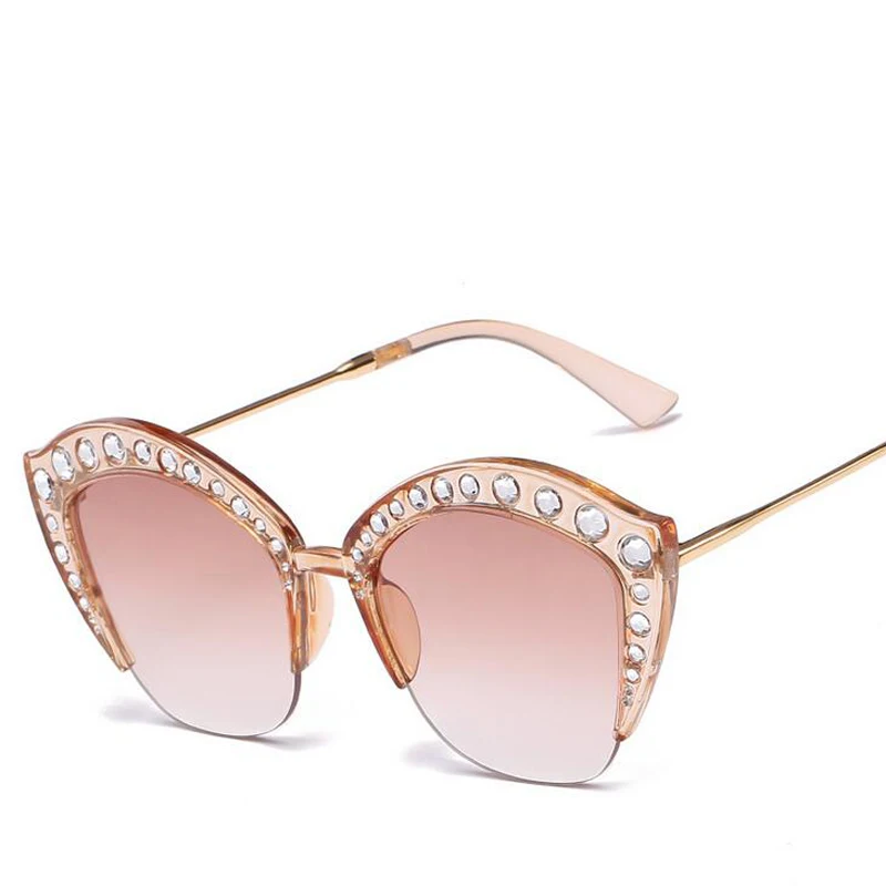 Luxury Candy Color Half frame Ladies cat eye Sunglasses Women Rhinestone Diamond Sun Glasses Crystal Stone oversized glasses
Luxury Candy Color Half frame Ladies cat eye Sunglasses Women Rhinestone Diamond Sun Glasses Crystal Stone oversized glasses