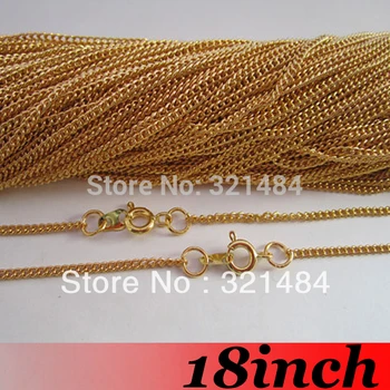 Free Ship! 100piece 2mm 18'' Gold Plated Curb Metal Link Chain Necklace with Spring Clasp Findings For Pendant Jewelry
Free Ship! 100piece 2mm 18'' Gold Plated Curb Metal Link Chain Necklace with Spring Clasp Findings For Pendant Jewelry