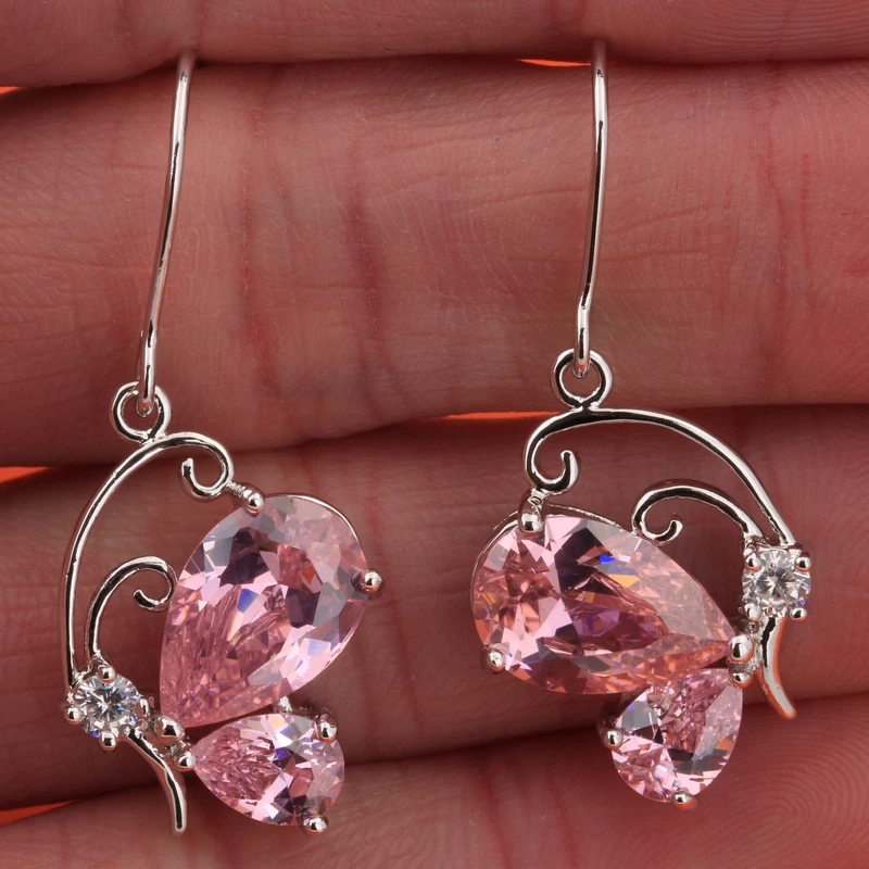 Outstanding Butterfly Pink Zircon White Gems 925 Sterling Silver Wedding Drop Dangle Earring S1928
Outstanding Butterfly Pink Zircon White Gems 925 Sterling Silver Wedding Drop Dangle Earring S1928