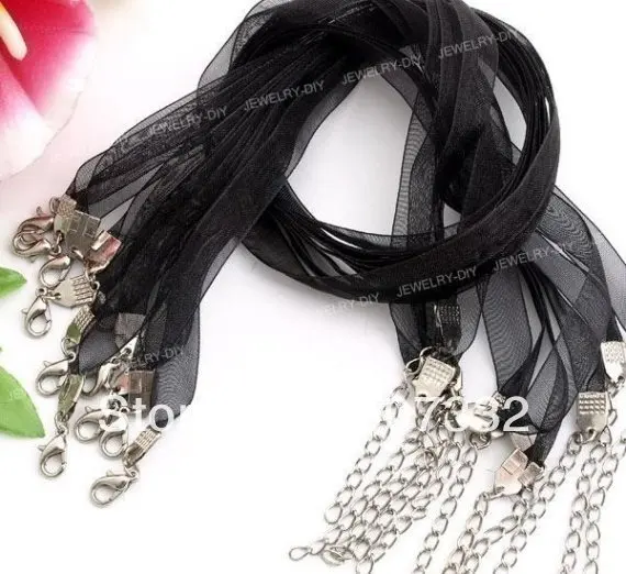 Free Shipping!! 100pcs Black Voile Organza Cord Strap String Clasp Necklace choker 425-460mm CC002
Free Shipping!! 100pcs Black Voile Organza Cord Strap String Clasp Necklace choker 425-460mm CC002