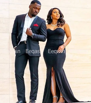 Black Mermaid Evening Dress Sweetheart Front Slit Sweep Train Prom Dresses for Black Women Formal Dress 2020 Custom
Black Mermaid Evening Dress Sweetheart Front Slit Sweep Train Prom Dresses for Black Women Formal Dress 2020 Custom