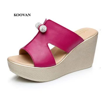Koovan Women's Slippers 2018 Women's Leather Summer Large Size Sandals 41-43 Mama Shoes Soft Bottom Thick High-heeled Rhinstone
Koovan Women's Slippers 2018 Women's Leather Summer Large Size Sandals 41-43 Mama Shoes Soft Bottom Thick High-heeled Rhinstone