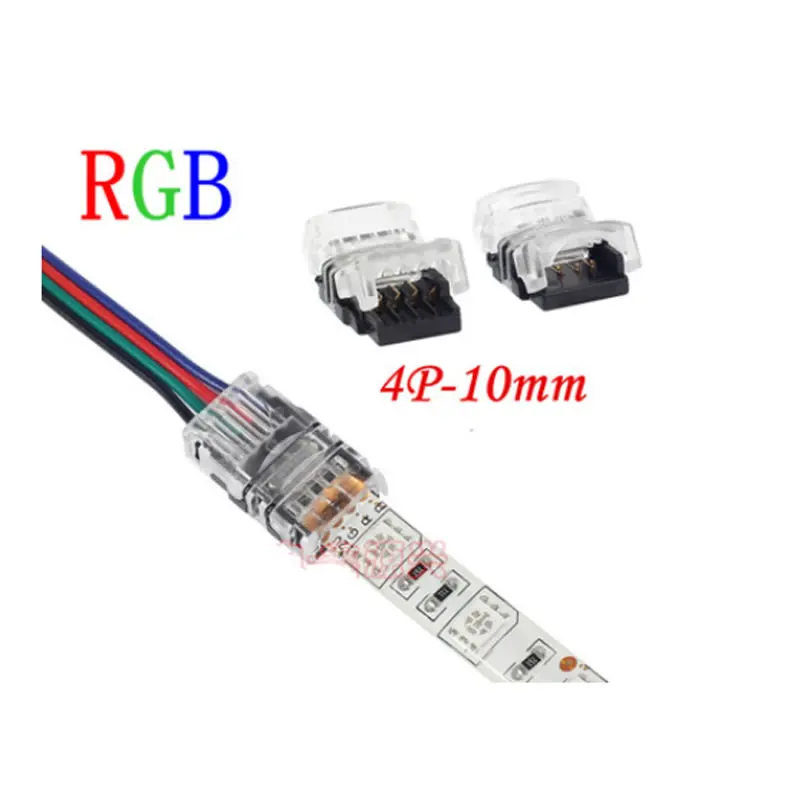 10PCS/Lot 4 Pin LED Connector for 10mm 5050 RGB IP65 Waterproof LED Tape Light Strip to Wire Connection Conductor
10PCS/Lot 4 Pin LED Connector for 10mm 5050 RGB IP65 Waterproof LED Tape Light Strip to Wire Connection Conductor