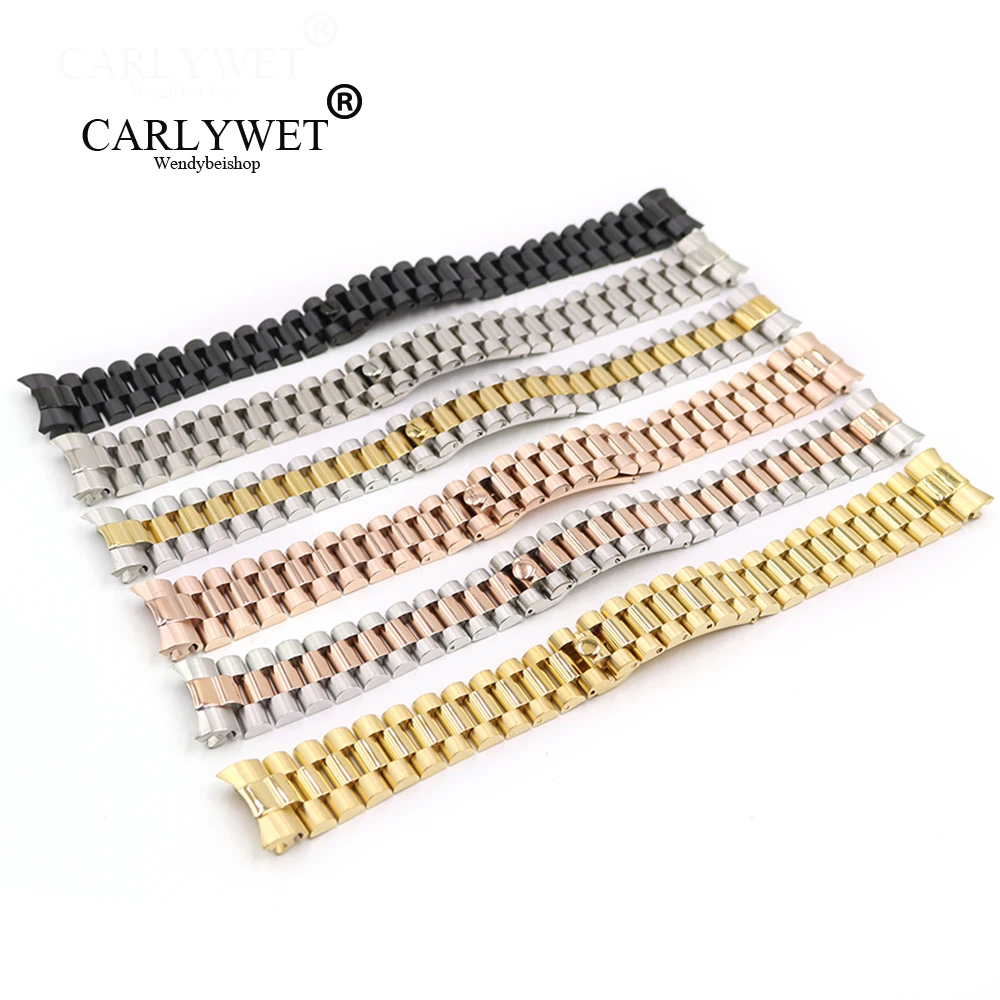 CARLYWET 20mm 316L Stainless Steel Solid Curved End Screw Links Replacement Wrist Watch Band Bracelet Strap For Rolex President
CARLYWET 20mm 316L Stainless Steel Solid Curved End Screw Links Replacement Wrist Watch Band Bracelet Strap For Rolex President