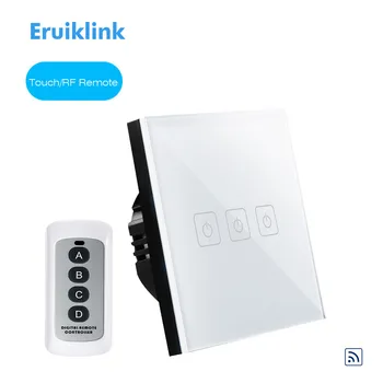 Eruiklink 3 gang 1 way Touch Remote Control Switch, Smart Home Wall Light Switch Panel, RF433 Control, High Sense Touch Panel
Eruiklink 3 gang 1 way Touch Remote Control Switch, Smart Home Wall Light Switch Panel, RF433 Control, High Sense Touch Panel