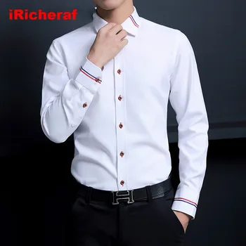 iRicheraf 2019 New Shirt Men White Long Sleeve Turn-down Collar Solid Mens Shirts Street Wear Plus Size 5XL Non-ironing Wine Red
iRicheraf 2019 New Shirt Men White Long Sleeve Turn-down Collar Solid Mens Shirts Street Wear Plus Size 5XL Non-ironing Wine Red