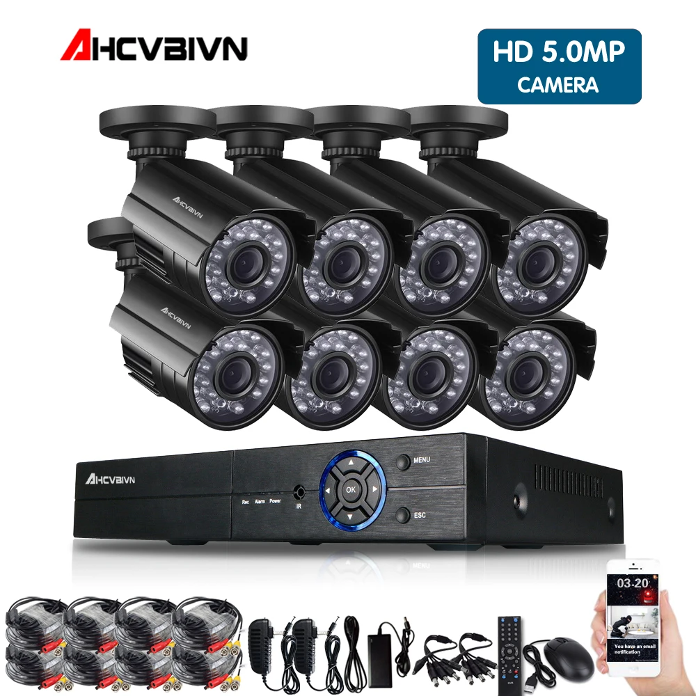 AHCVBIVN 8CH CCTV System 5.0MP CCTV Camera Home Security Video Surveillance Kit 5.0MP AHD DVR HD 5.0MP Outdoor Indoor Camera
AHCVBIVN 8CH CCTV System 5.0MP CCTV Camera Home Security Video Surveillance Kit 5.0MP AHD DVR HD 5.0MP Outdoor Indoor Camera