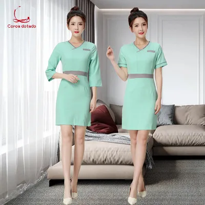 Beauty salon work clothes SPA spring and summer dress beautician work clothes set female health salon work clothes
Beauty salon work clothes SPA spring and summer dress beautician work clothes set female health salon work clothes
