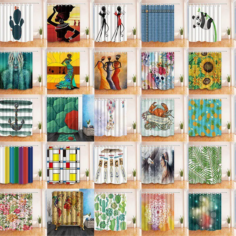 Different Custom Waterproof African Woman Shower Curtain Polyester Fabric Curtain
Different Custom Waterproof African Woman Shower Curtain Polyester Fabric Curtain