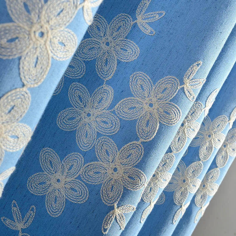 Modern Idyllic Embroidery Small Flowers Multicolor Curtains for Living Dining Room Bedroom.
Modern Idyllic Embroidery Small Flowers Multicolor Curtains for Living Dining Room Bedroom.