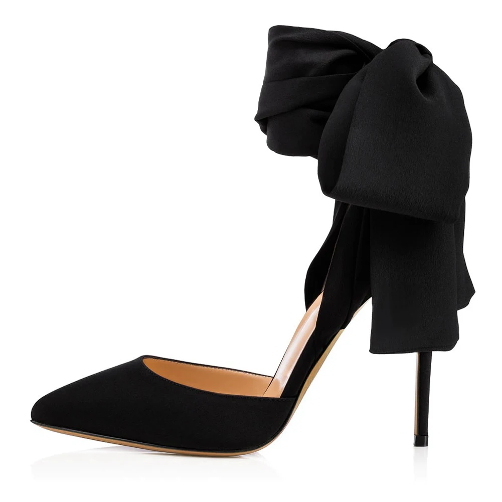 satin ankle wrap heels