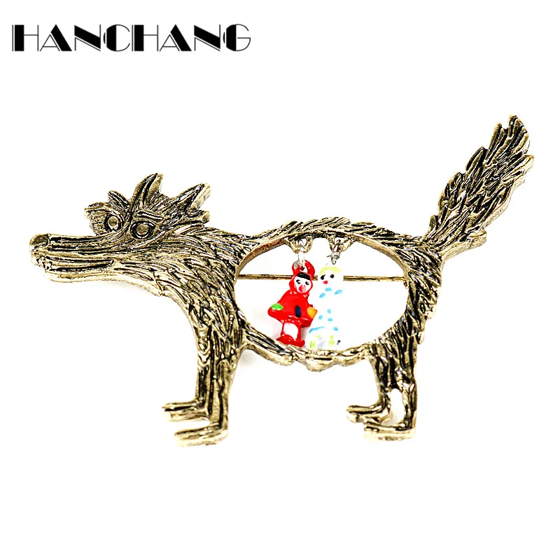Cartoon Jewelry Little Red Big Wolf Shaped Brooches for Shirt Women Children Accessories Brooch Pins
Cartoon Jewelry Little Red Big Wolf Shaped Brooches for Shirt Women Children Accessories Brooch Pins
