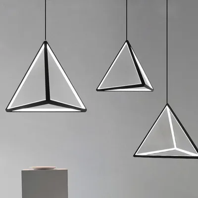 Nordic Pendant Lights Modern LED Art Hanging Lamp for Living Room Home Decor Kitchen Loft Luminaire Industrial Triangle Fixtures
Nordic Pendant Lights Modern LED Art Hanging Lamp for Living Room Home Decor Kitchen Loft Luminaire Industrial Triangle Fixtures