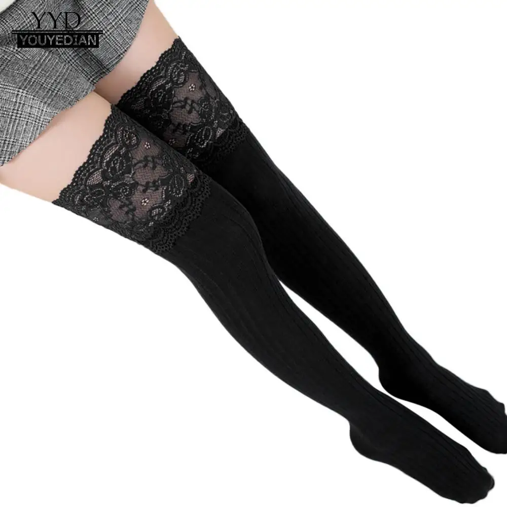 Women socks sexy Lace Trim Thigh High Over The Knee Socks Long Cotton Warm Stockings winter long socks high knee medias de mujer
Women socks sexy Lace Trim Thigh High Over The Knee Socks Long Cotton Warm Stockings winter long socks high knee medias de mujer