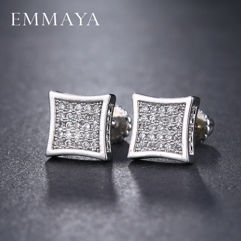 EMMAYA Square Stud Earrings Women Cubic Zirconia Crystal Jewelry White Black CZ Stud Earrings For Female Trendy
EMMAYA Square Stud Earrings Women Cubic Zirconia Crystal Jewelry White Black CZ Stud Earrings For Female Trendy