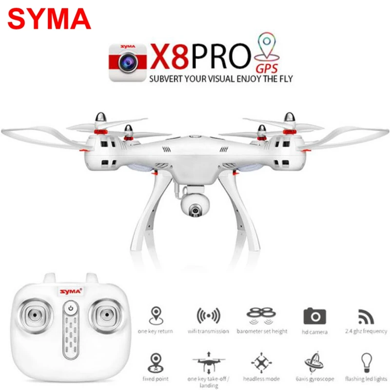 SYMA X8PRO X8 Pro GPS RC Drone with 720P HD Camera or H9R 4K Camera 2.4G Professional FPV Selfie Drones Quadcopter Helicopter
SYMA X8PRO X8 Pro GPS RC Drone with 720P HD Camera or H9R 4K Camera 2.4G Professional FPV Selfie Drones Quadcopter Helicopter