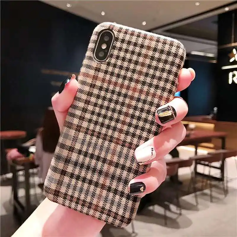 Classic England Retro Checkered Case Celulare For iPhone 8 6 6plus 8Plus X Soft Telefon Kilifi For IPhone 7 Fabric Funda Vintage
Classic England Retro Checkered Case Celulare For iPhone 8 6 6plus 8Plus X Soft Telefon Kilifi For IPhone 7 Fabric Funda Vintage