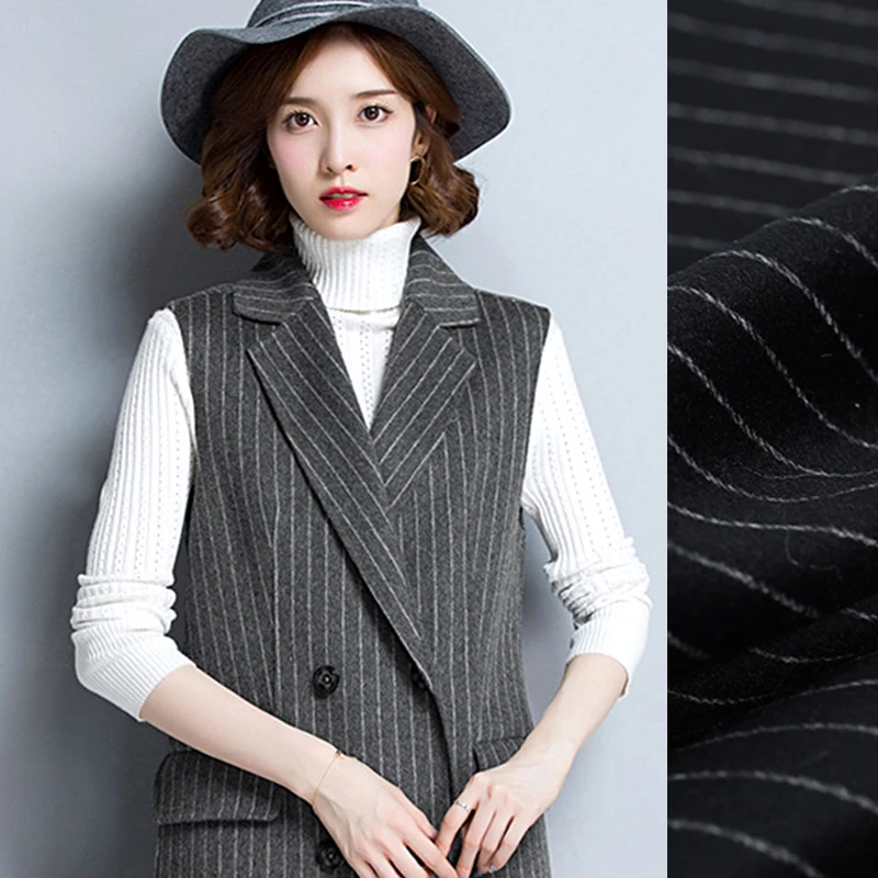 150CM Wide 850G/M Double Faced Thick Dark Navy Gray Stripe Wool Fabric for Autumn and Winter Outwear Overcoat E498
150CM Wide 850G/M Double Faced Thick Dark Navy Gray Stripe Wool Fabric for Autumn and Winter Outwear Overcoat E498