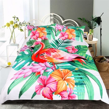 Colorful fashion Flamingo animal Bedding Set Tropical Plant Quilt Cover twin full queen King Size Flower Printed Bedclothes 3pcs
Colorful fashion Flamingo animal Bedding Set Tropical Plant Quilt Cover twin full queen King Size Flower Printed Bedclothes 3pcs