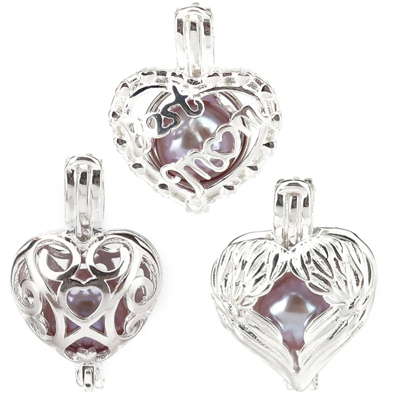 3PCS Top 925 Sterling Silver Heart Best Mom Feather Wing Real Pearl Cage Aromatherapy Locket Pendant
3PCS Top 925 Sterling Silver Heart Best Mom Feather Wing Real Pearl Cage Aromatherapy Locket Pendant
