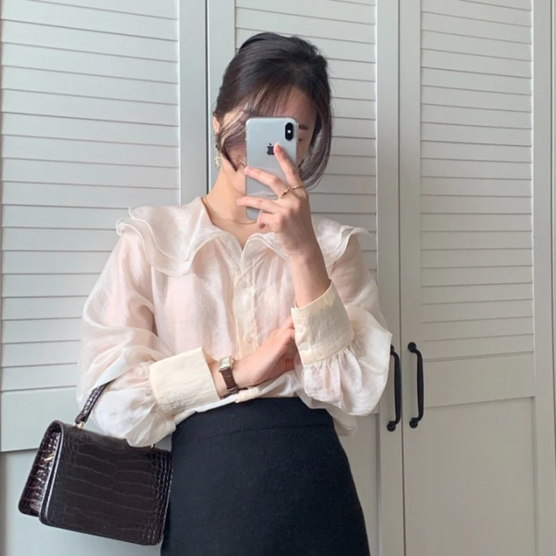 Sweet Lady Spring Summer Ruffles Lays Blouse Lantern Sleeve Shirt Women Top Chemise Femme Chemisier Blusa Mujer Camisa
Sweet Lady Spring Summer Ruffles Lays Blouse Lantern Sleeve Shirt Women Top Chemise Femme Chemisier Blusa Mujer Camisa