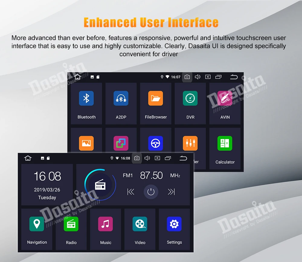 Perfect Android 9.0 Car 1 din Stereo for Hyundai IX35 Car Radio MP3  Bluetooth 9"  IPS Multi Touch Screen 4