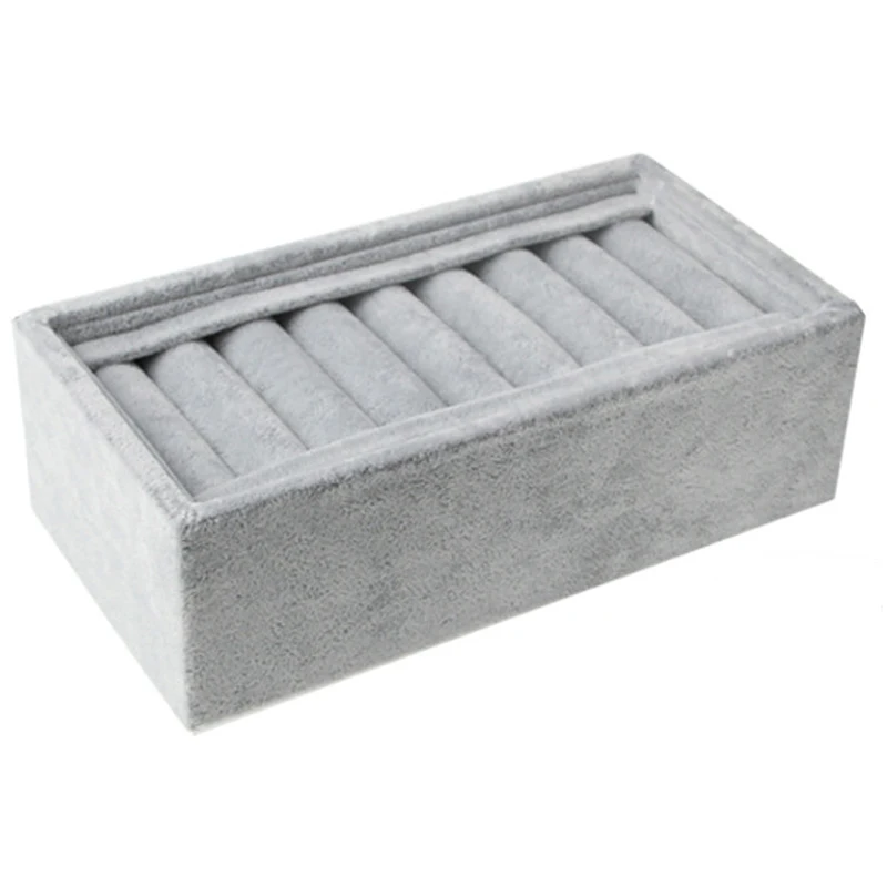 High Quality Gray Velvet 10 Cells Bracelet Jewelry Display Holder Stand Rack Bracelets Boxes Accessories Shelf Ring Holder
High Quality Gray Velvet 10 Cells Bracelet Jewelry Display Holder Stand Rack Bracelets Boxes Accessories Shelf Ring Holder