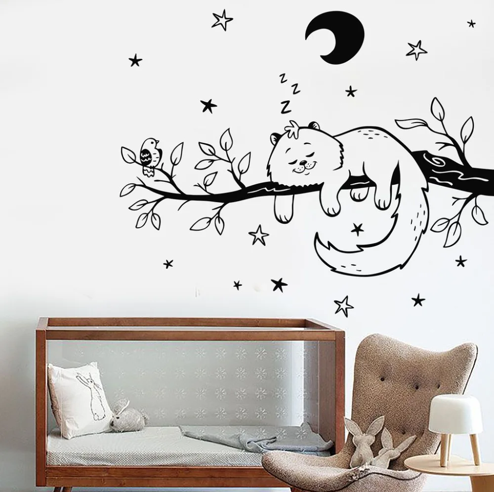 Cat On Branch Star Tree Wall Sticker Bedroom Animal Vinyl PVC Art Decals Moon Stickers Home Decor Living Room Decoration
Cat On Branch Star Tree Wall Sticker Bedroom Animal Vinyl PVC Art Decals Moon Stickers Home Decor Living Room Decoration
