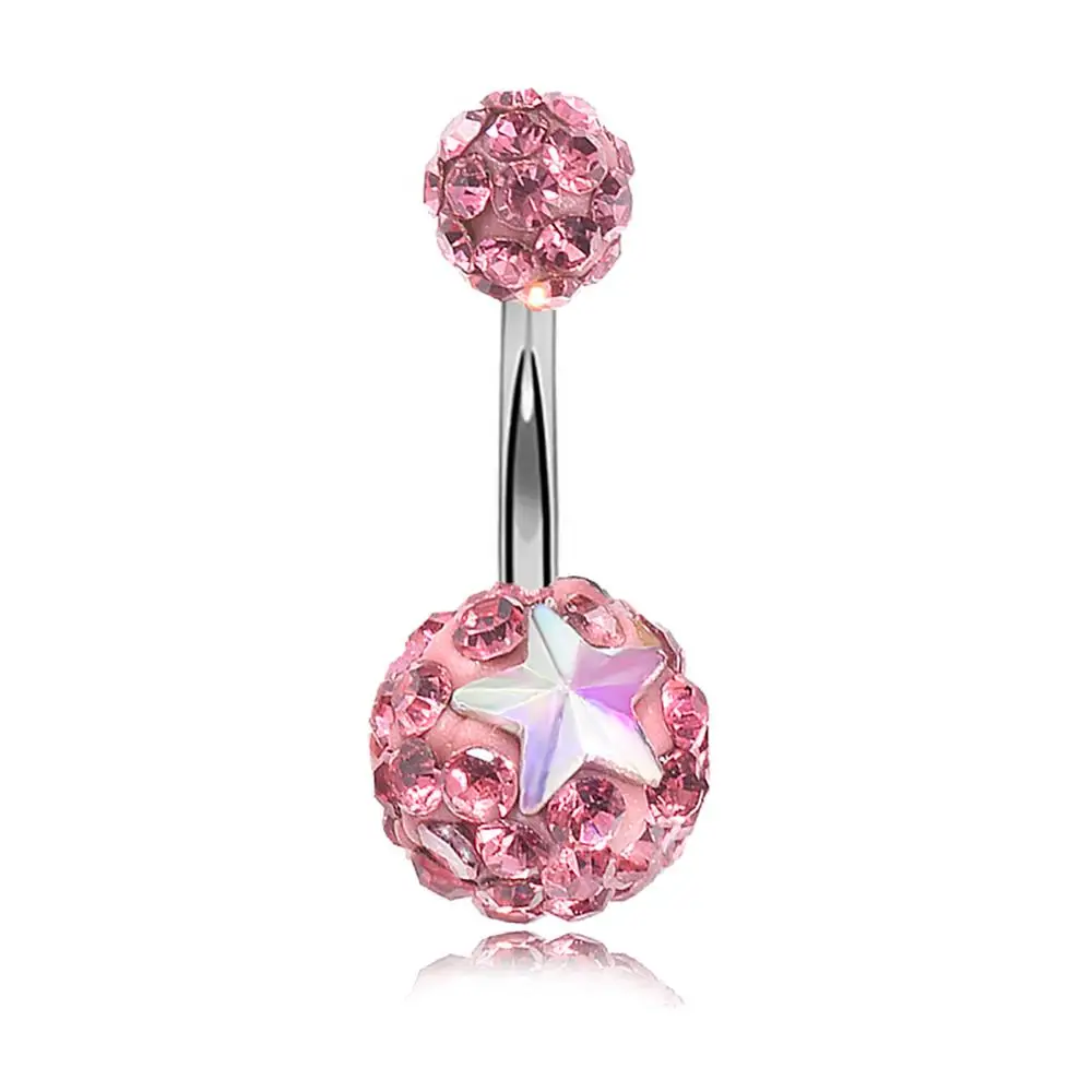 Navel Belly Button Ring Barbell Rhinestone Crystal Ball Piercing Body Jewelry For Women
Navel Belly Button Ring Barbell Rhinestone Crystal Ball Piercing Body Jewelry For Women