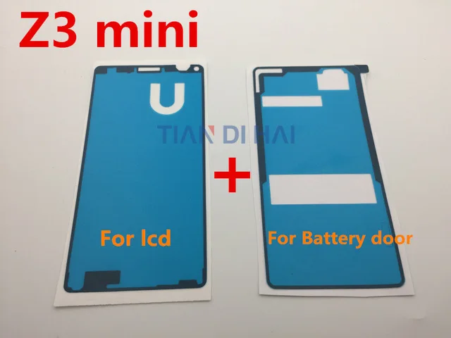 1Set/lot Front LCD Frame Adhesive + Battery Door Back Cover Sticker Tape For Sony Xperia Z3 Compact Mini 5803 5833 M55w
1Set/lot Front LCD Frame Adhesive + Battery Door Back Cover Sticker Tape For Sony Xperia Z3 Compact Mini 5803 5833 M55w