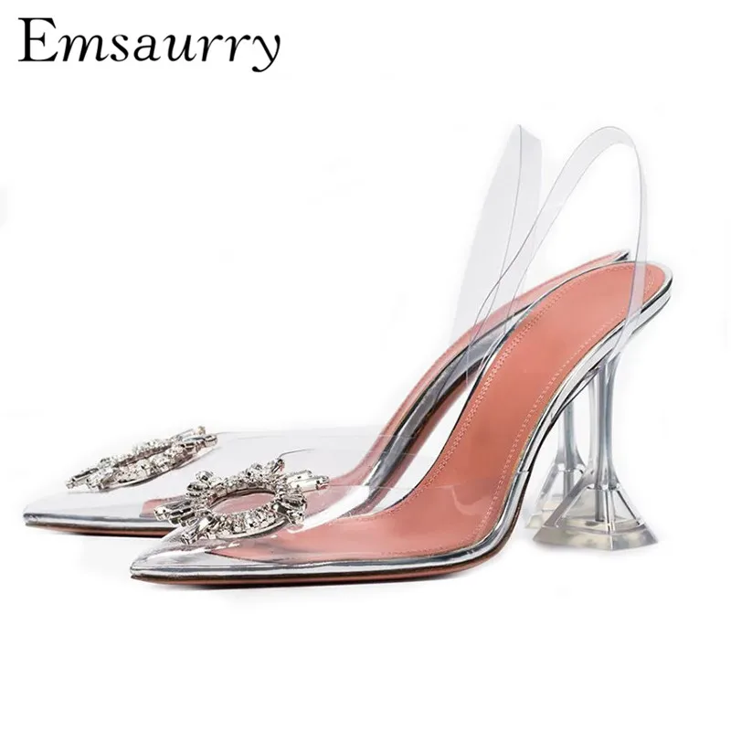 Fairy Summer Transparent PVC Gladiator Sandals Women Crystal Cup Heel Pointed Toe Back Strap Rhinestone Sandalias Mujer
Fairy Summer Transparent PVC Gladiator Sandals Women Crystal Cup Heel Pointed Toe Back Strap Rhinestone Sandalias Mujer