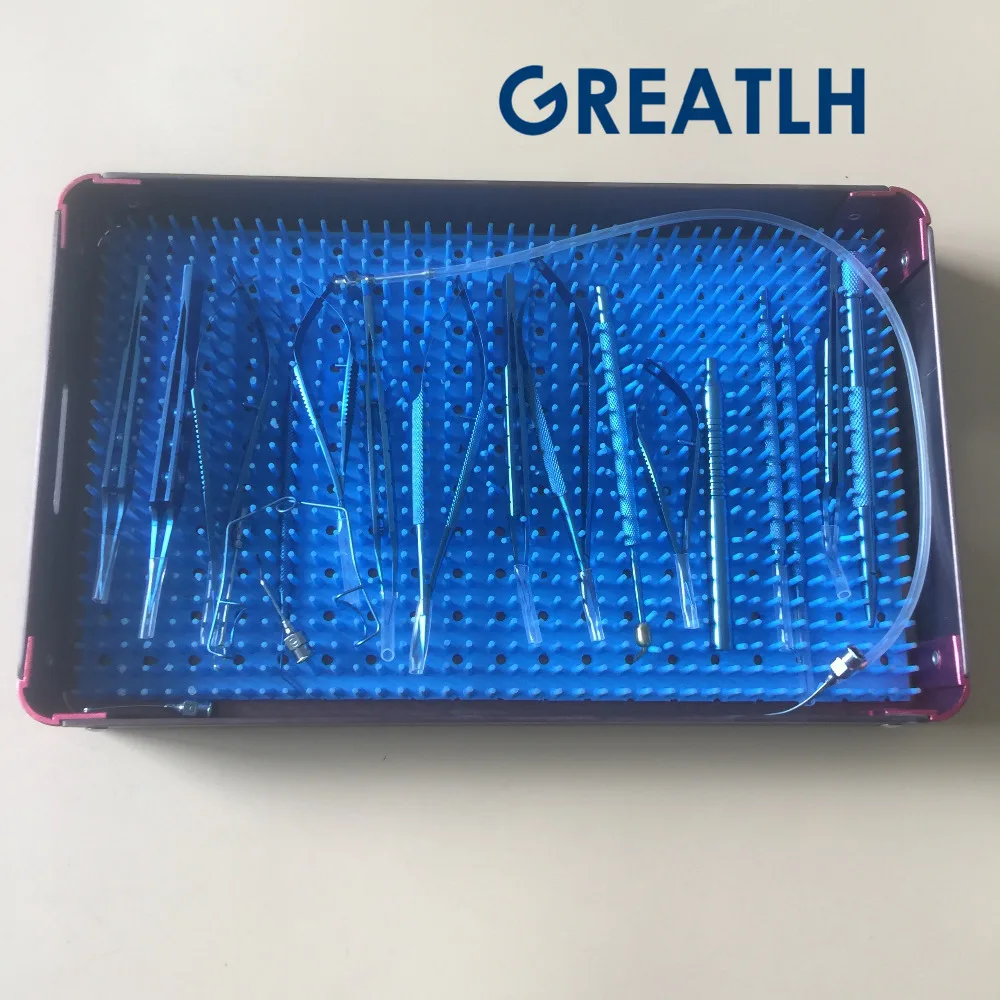 Sterilization tray box cas for Ophthalmic Dental Surgical Instruments 21PCS Titanium Cataract Set Eye Tools
Sterilization tray box cas for Ophthalmic Dental Surgical Instruments 21PCS Titanium Cataract Set Eye Tools