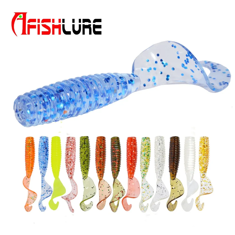 Afishlure 12pcs/lot Soft Fishing Lure 45mm 1.2g Silicone Ribbed Body Curly Small Curly Tail Soft Grubs Artificial Bait
Afishlure 12pcs/lot Soft Fishing Lure 45mm 1.2g Silicone Ribbed Body Curly Small Curly Tail Soft Grubs Artificial Bait