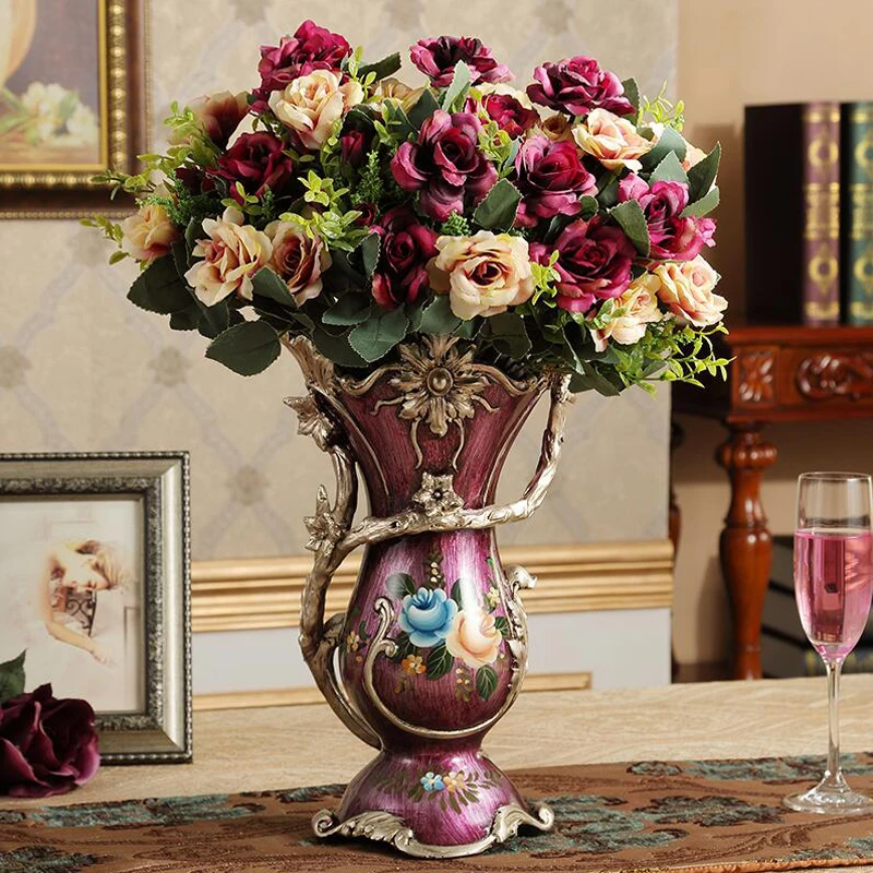Luxury European Retro Resin Vase Creative Livingroom Home Furnishing Crafts Decoration Table Flower Arrangement Figurine Decor
Luxury European Retro Resin Vase Creative Livingroom Home Furnishing Crafts Decoration Table Flower Arrangement Figurine Decor