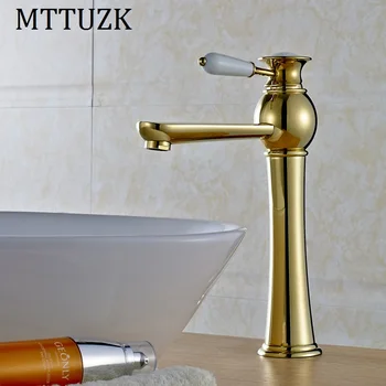 MTTUZK gold plating brass basin faucet hot and cold mixer tap Bathroom faucet Ceramic handle wash basin faucet free shipping
MTTUZK gold plating brass basin faucet hot and cold mixer tap Bathroom faucet Ceramic handle wash basin faucet free shipping