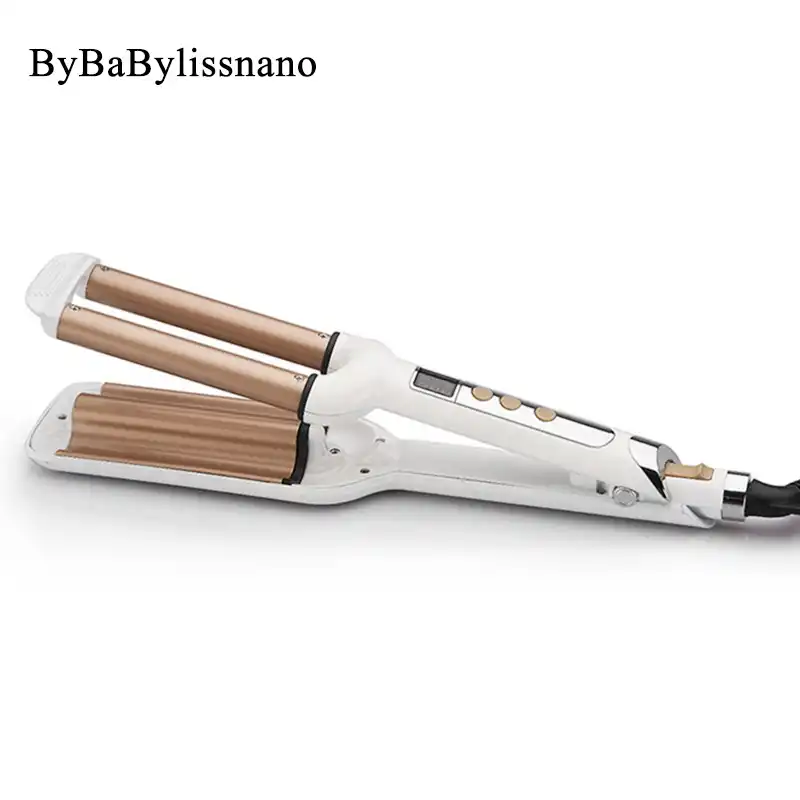 Bybabylissnano Lcd Display Hair Wave Curler Iron Ceramic Triple