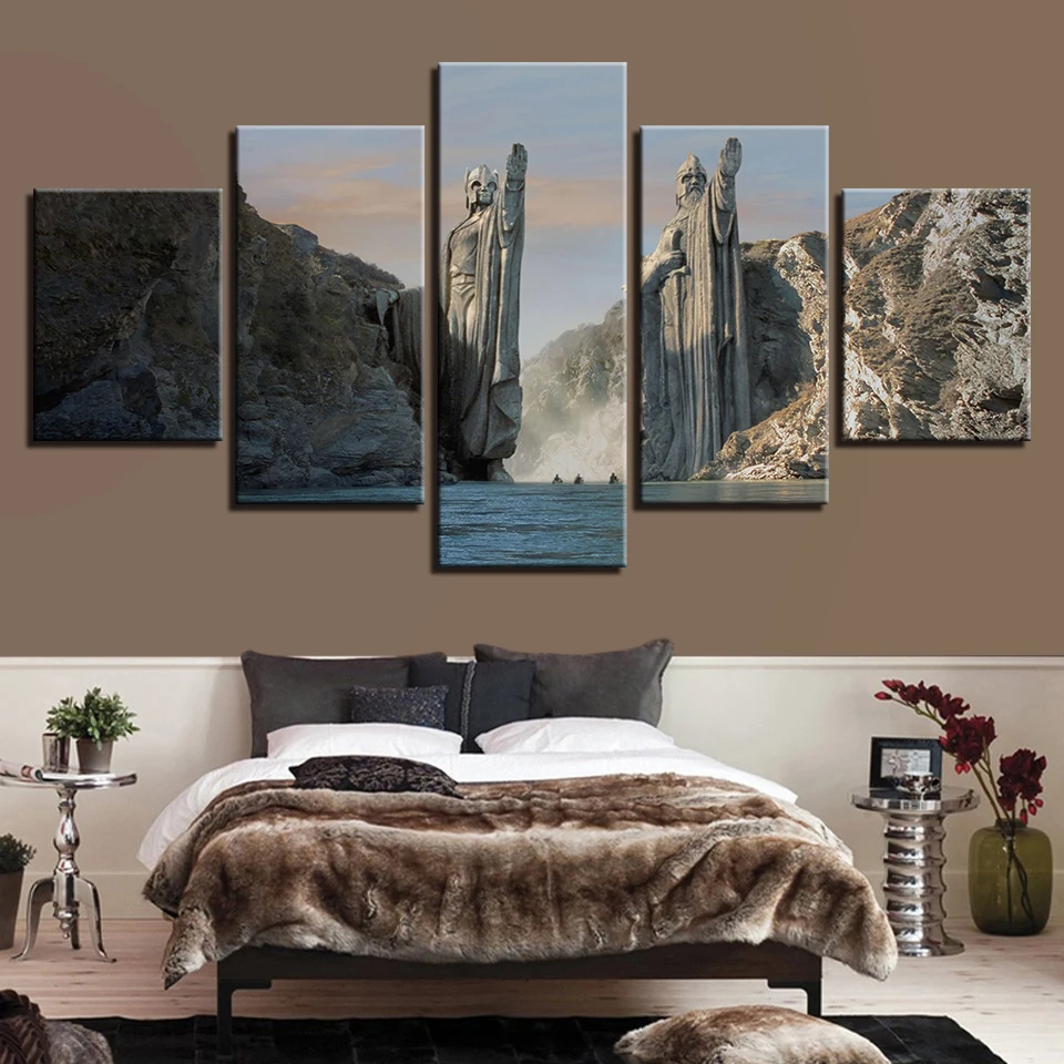 HD Print Framework Poster Art Canvas Painting 5 Panel Statues In Lord Of The Rings Modular Picture Wall For Living Room
HD Print Framework Poster Art Canvas Painting 5 Panel Statues In Lord Of The Rings Modular Picture Wall For Living Room