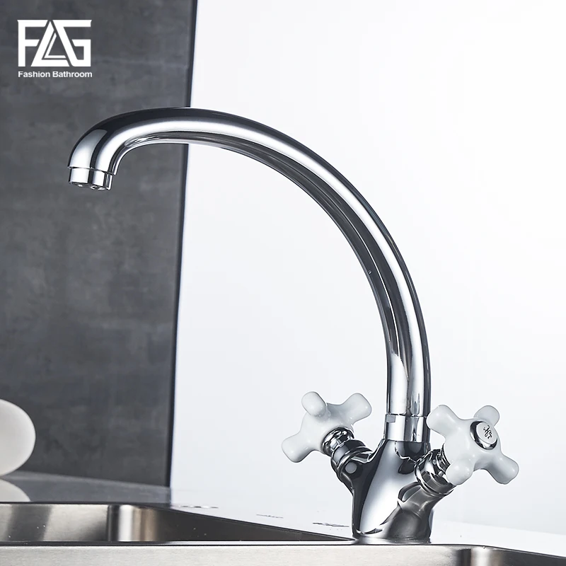 FLG Kitchen Faucet Chrome Faucet 360 Degree Swivel Double Handle Vessel Sink 304 Stainless Steel Kitchen Mixer Tap Torneira
FLG Kitchen Faucet Chrome Faucet 360 Degree Swivel Double Handle Vessel Sink 304 Stainless Steel Kitchen Mixer Tap Torneira