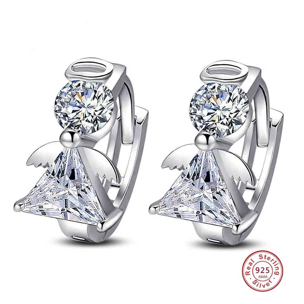 2019 Fashion Angel Design Stud Earrings Luxury Double Crystal Earrings For Women 925 sterling silver Ear Jewelry Statement
2019 Fashion Angel Design Stud Earrings Luxury Double Crystal Earrings For Women 925 sterling silver Ear Jewelry Statement
