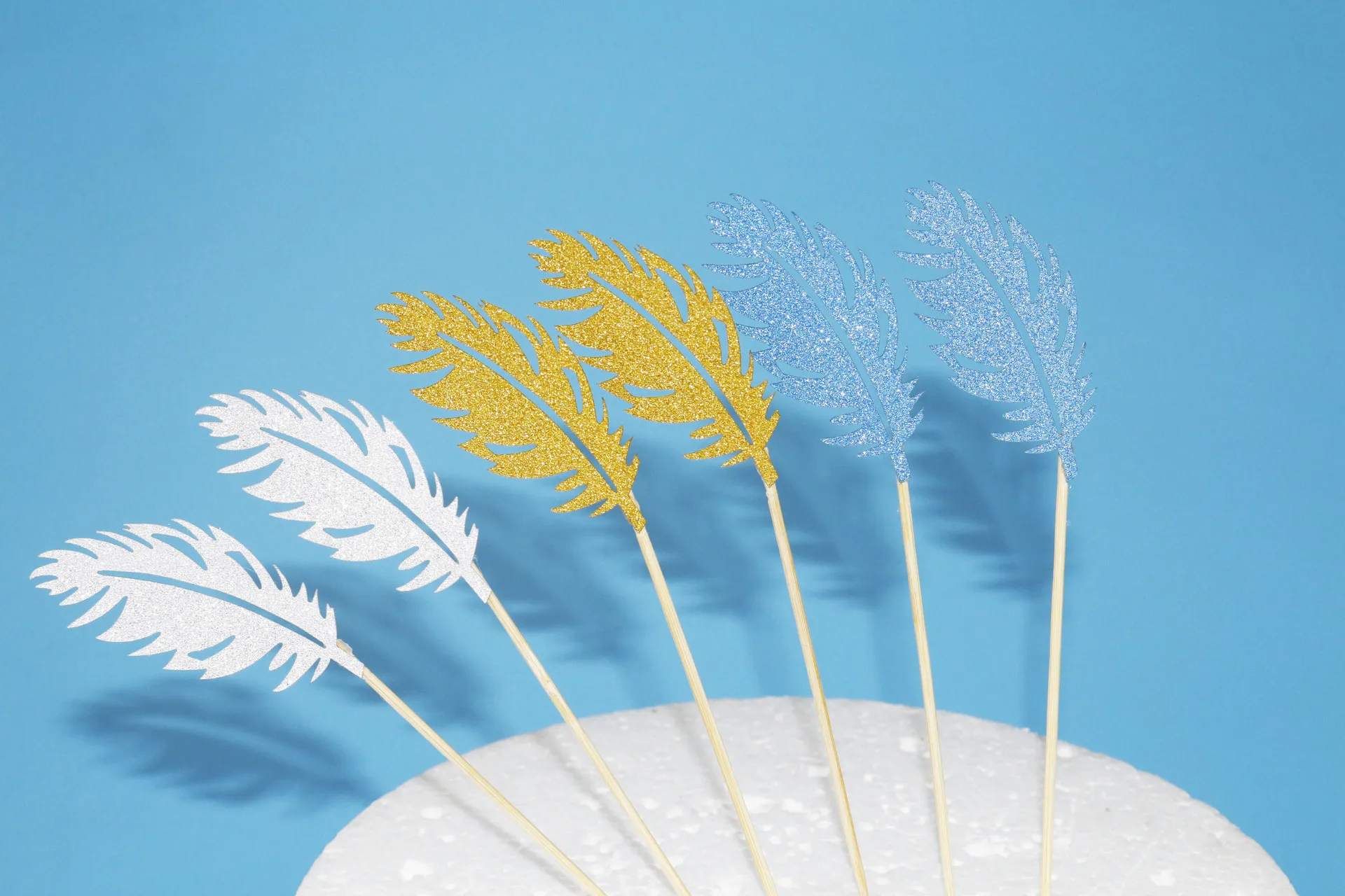 6pc/lot feather Cupcake Cake Toppers Art Happy Birthday Cake Flags Kids Birthday Party Baby Shower Wedding Baking Decor Supplies
6pc/lot feather Cupcake Cake Toppers Art Happy Birthday Cake Flags Kids Birthday Party Baby Shower Wedding Baking Decor Supplies