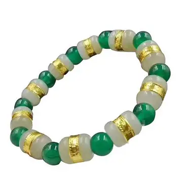 Fine Jewelry Solid 999 24K Yellow Gold Hetian Jade Bead Bracelet Gifts Free Shipping
Fine Jewelry Solid 999 24K Yellow Gold Hetian Jade Bead Bracelet Gifts Free Shipping