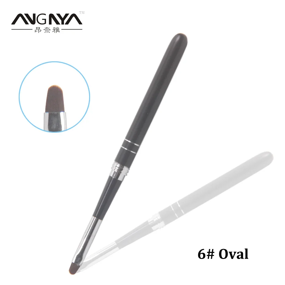 ANGNYA 1PC Black UV Gel Nail Brush 6# Oval Nylon Hair Metal Handle Nail Art Design Builder DIY Nail Tools A039
ANGNYA 1PC Black UV Gel Nail Brush 6# Oval Nylon Hair Metal Handle Nail Art Design Builder DIY Nail Tools A039