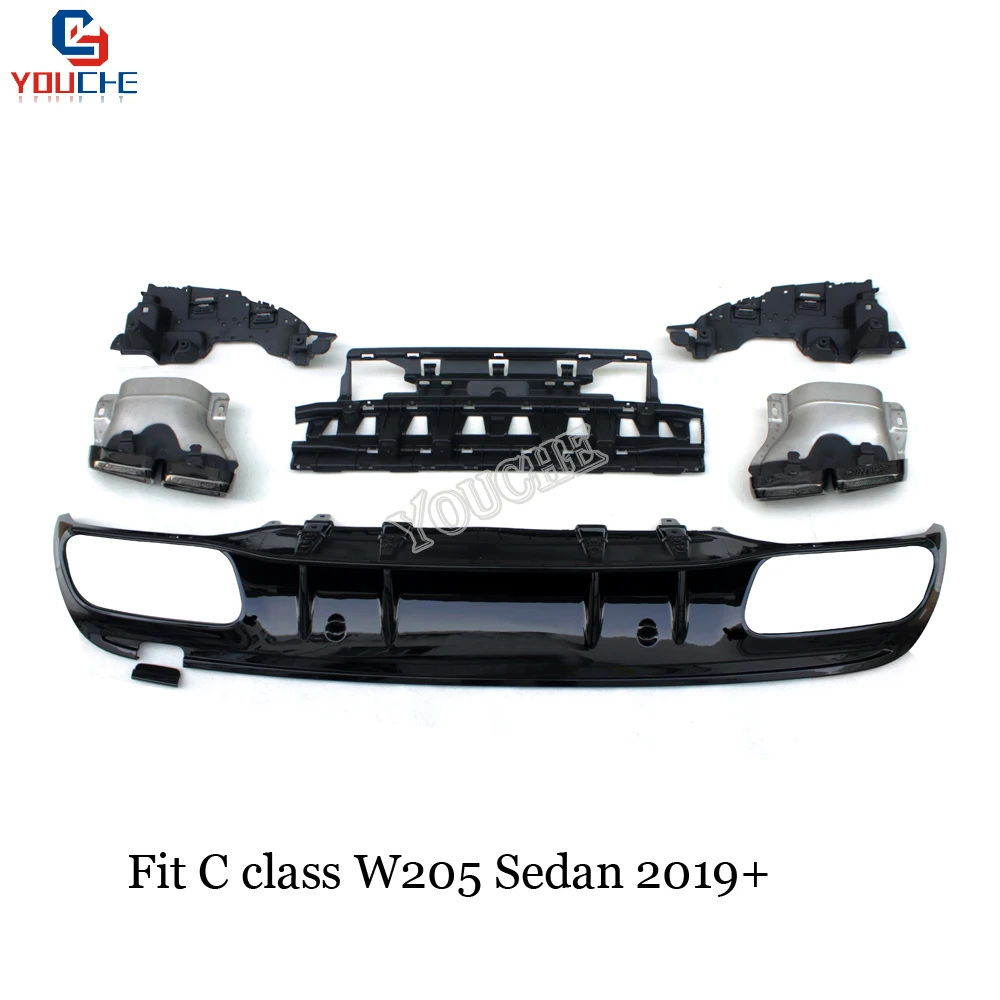 W205 AMG Style Rear Diffuser with 4-outlet Exhaust Tips for Mercedes C Class W205 S205 Sedan Wagon with AMG Package 2015 - 2019
W205 AMG Style Rear Diffuser with 4-outlet Exhaust Tips for Mercedes C Class W205 S205 Sedan Wagon with AMG Package 2015 - 2019