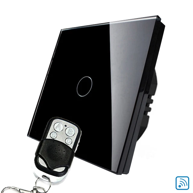 Mobu EU black wireless remote control wall touch switch 1 gang touch switches screen light smart switch with controller 220v
Mobu EU black wireless remote control wall touch switch 1 gang touch switches screen light smart switch with controller 220v