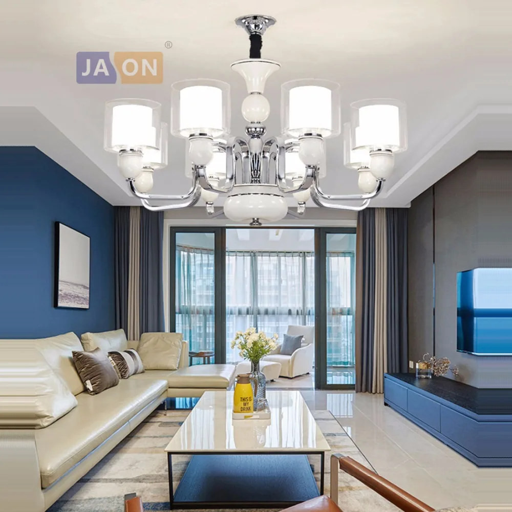 led e14 Postmodern Iron Ceramic Glass Chrome White Chandelier Lighting Lamparas De Techo Suspension Luminaire Lampen For Foyer
led e14 Postmodern Iron Ceramic Glass Chrome White Chandelier Lighting Lamparas De Techo Suspension Luminaire Lampen For Foyer