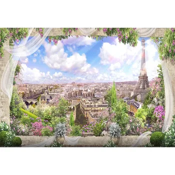 Eiffel Tower Photography Background Small Town Brick Wall With White Skill Curtain And Flowers Backdrop For Wedding Photo Props
Eiffel Tower Photography Background Small Town Brick Wall With White Skill Curtain And Flowers Backdrop For Wedding Photo Props